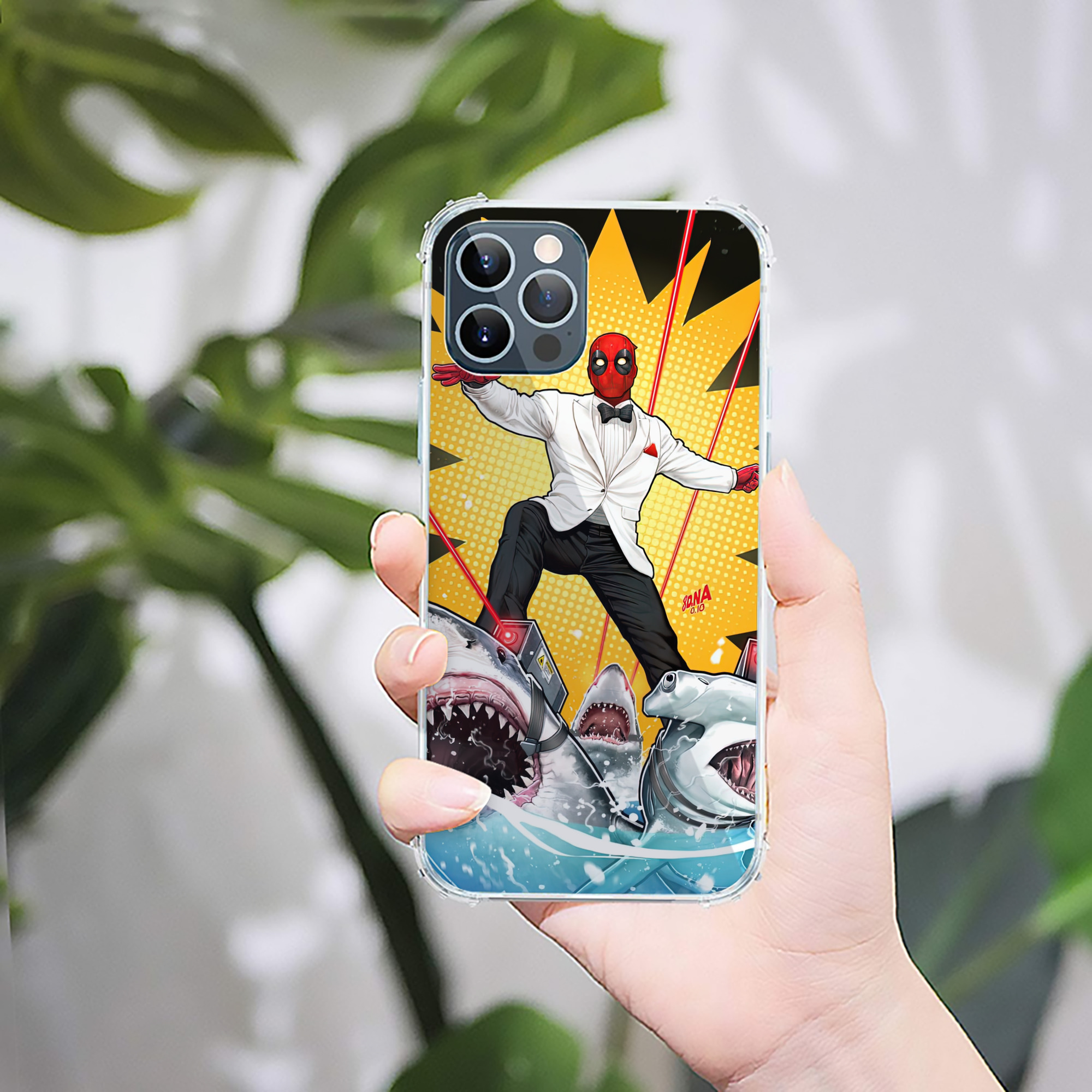 （画像用） Deadpool デッドプール 【iPhone 12シリーズ対応】透明スマホケース（クリアソフトケース）